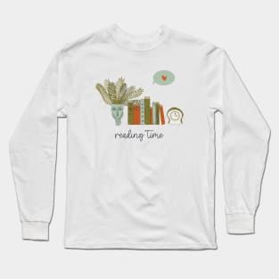 Interior still life with books Long Sleeve T-Shirt